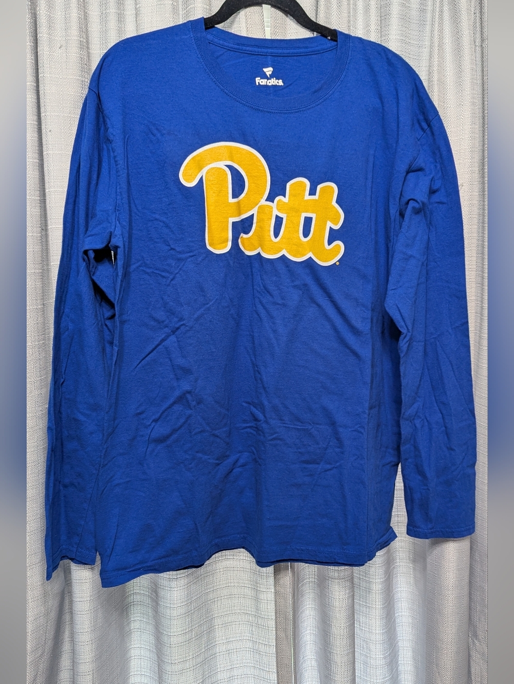 Pitt Adult Long Sleeve T-Shirt Primary Logo, Royal Blue, Sz XL
